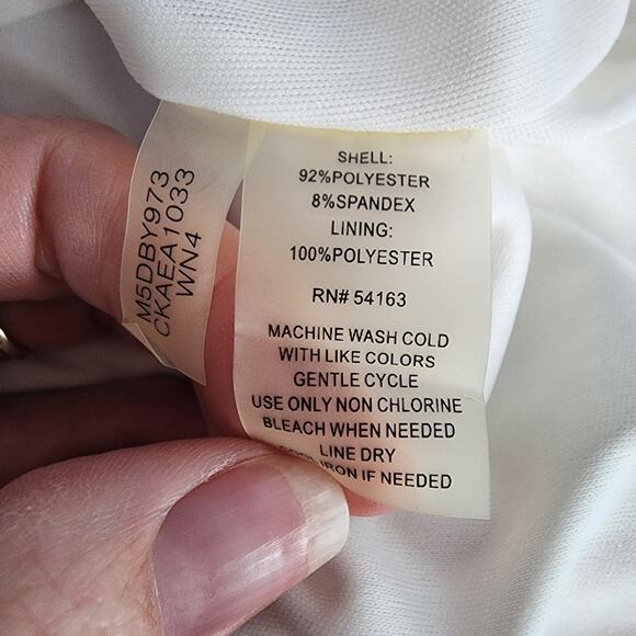 Calvin Klein Floral Print Tie Dye High Neck Fit and Flare Dress | Womens 14 - Picture 12 of 12